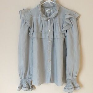 Etoile Isabel Marant Idety gray linen top